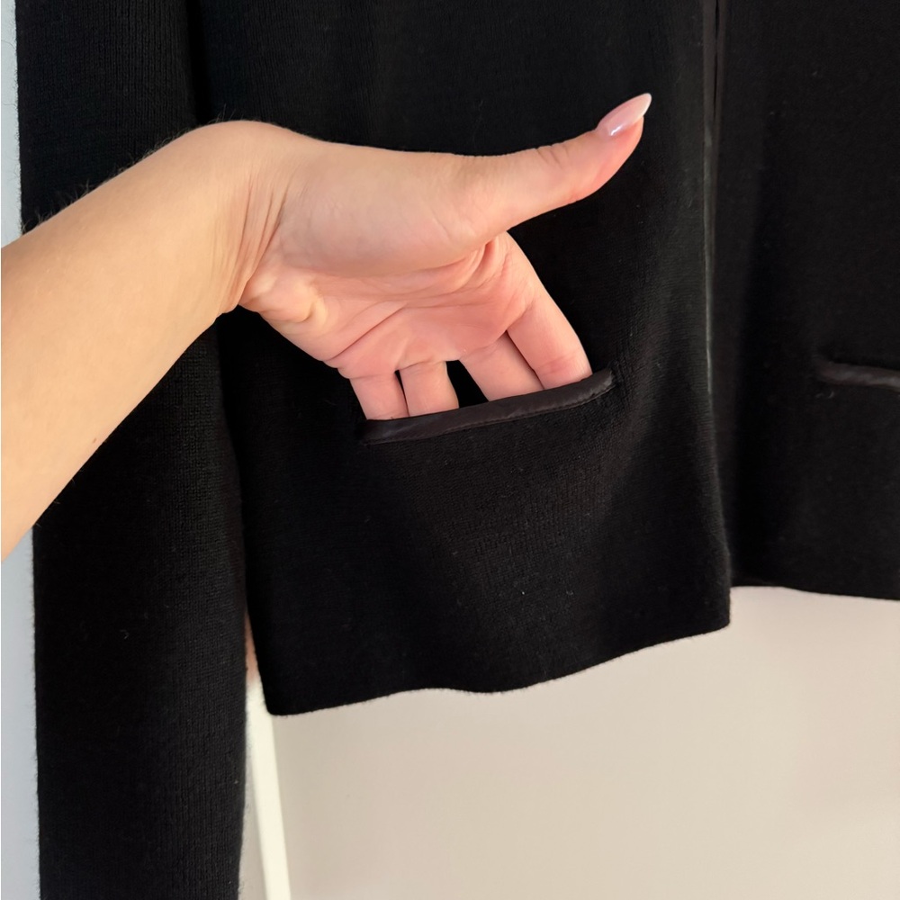 Valerie Stevens black zip-up cardigan sweater - Picture 3 of 7